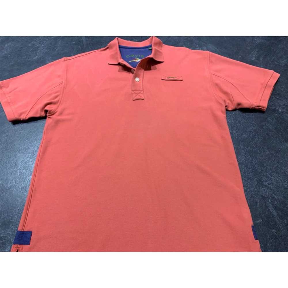 Orvis Orvis Mens Polo Shirt Red M Heavy Cotton Fl… - image 1