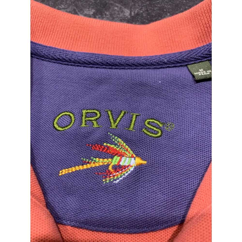 Orvis Orvis Mens Polo Shirt Red M Heavy Cotton Fl… - image 4