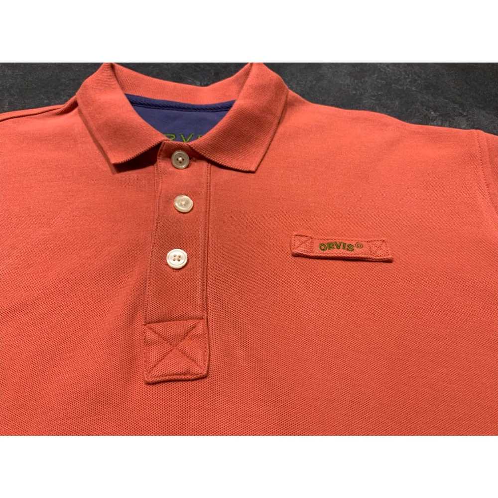 Orvis Orvis Mens Polo Shirt Red M Heavy Cotton Fl… - image 6