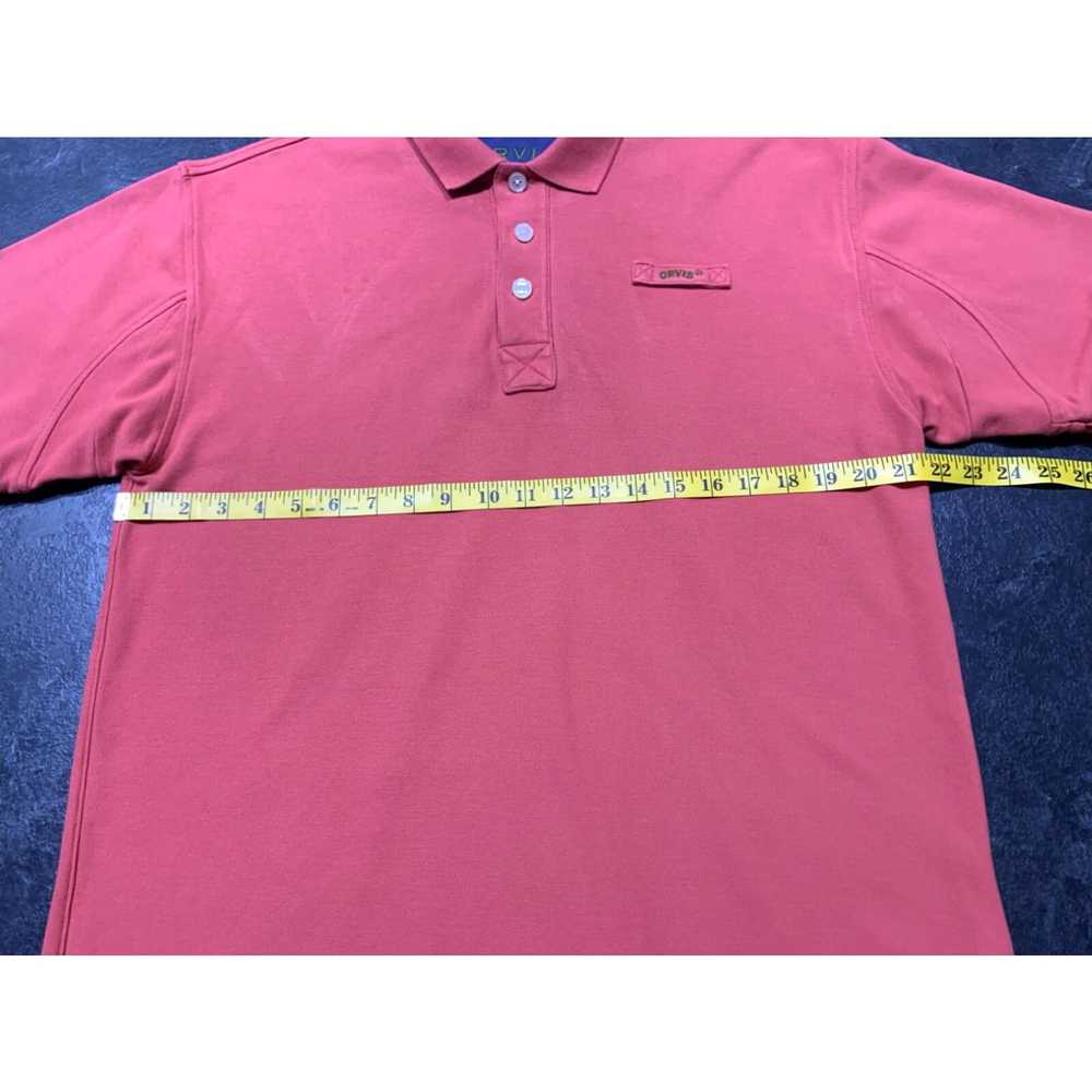 Orvis Orvis Mens Polo Shirt Red M Heavy Cotton Fl… - image 7