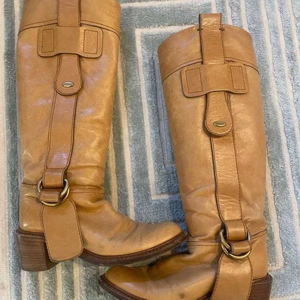 Vintage tall Chloe boots, butterscotch leather, 36 - image 2