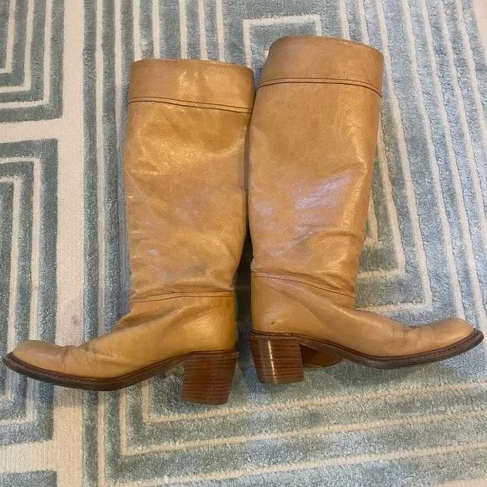 Vintage tall Chloe boots, butterscotch leather, 36 - image 3