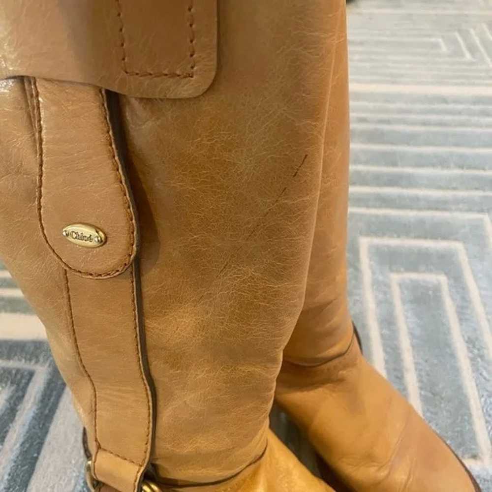 Vintage tall Chloe boots, butterscotch leather, 36 - image 4