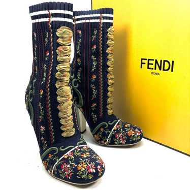 FENDI Socks Boots All-Over Pattern Size 35