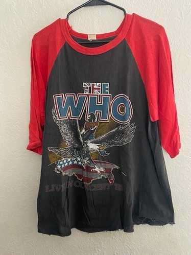 The Who Vintage T Shirt 1982 Farewell Tour Mens Small 1980s