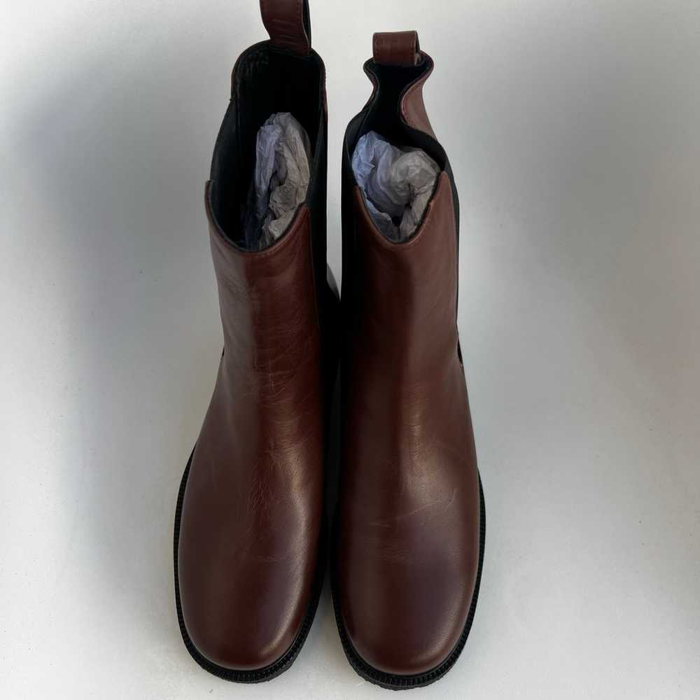 STAUD Leather Dark brown Black Palamino Boots siz… - image 6