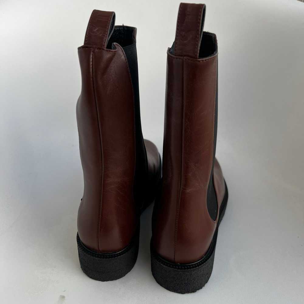 STAUD Leather Dark brown Black Palamino Boots siz… - image 7