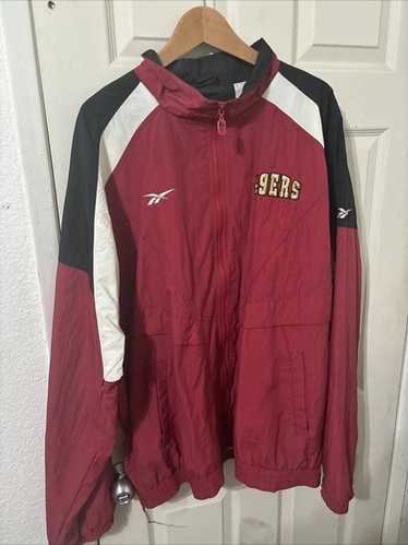 Reebok San Francisco 49ers ジャケット L CC- Vintage Reebok NFL San Francisco 49ers Quarter Zip Nylon
