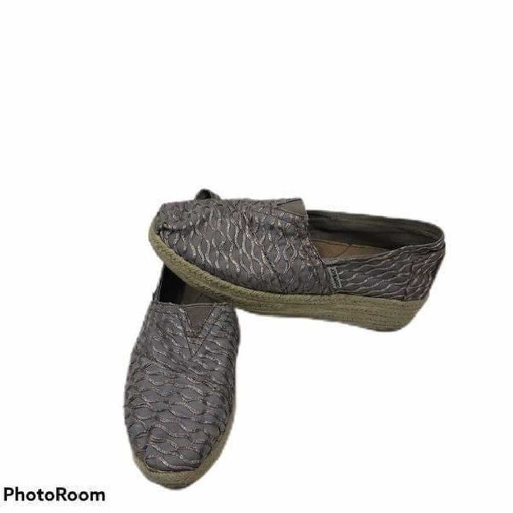 Joy and Mario Metallic Espadrilles Size 7W - image 1