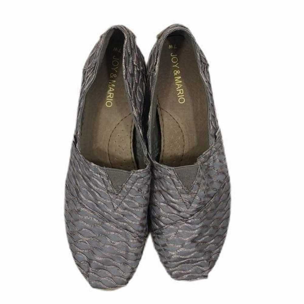 Joy and Mario Metallic Espadrilles Size 7W - image 2