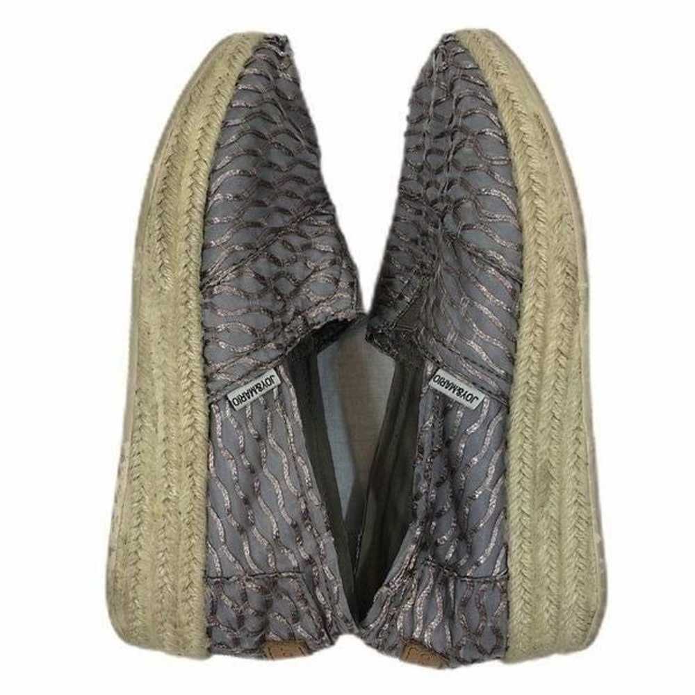 Joy and Mario Metallic Espadrilles Size 7W - image 6