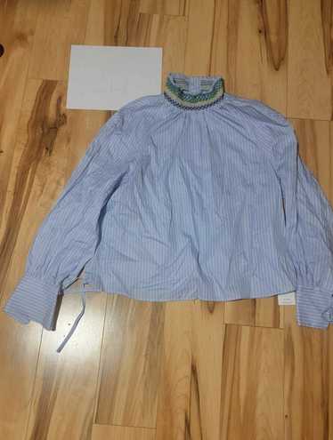 Wales Bonner Wales Bonner Striped Collar Blouse