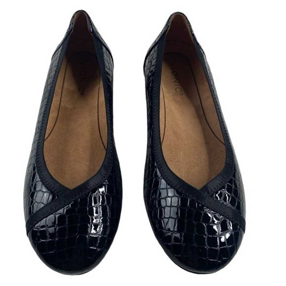 Vionic Womens Caroll Ballet Flat Black Patent Cro… - image 3