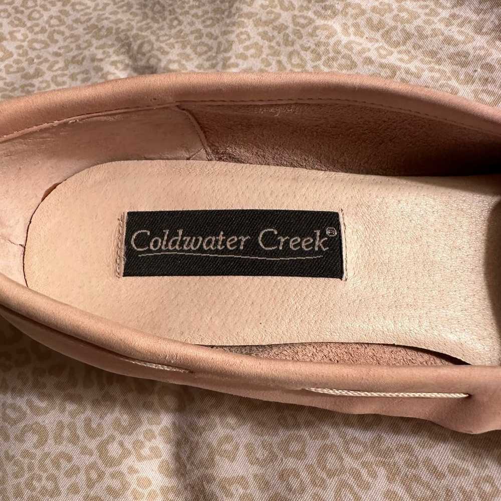 Coldwater Creek pale pink leather beaded shoes - image 9