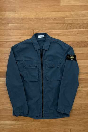 Stone Island Stone Island Zip Jacket Shirt Petrol 