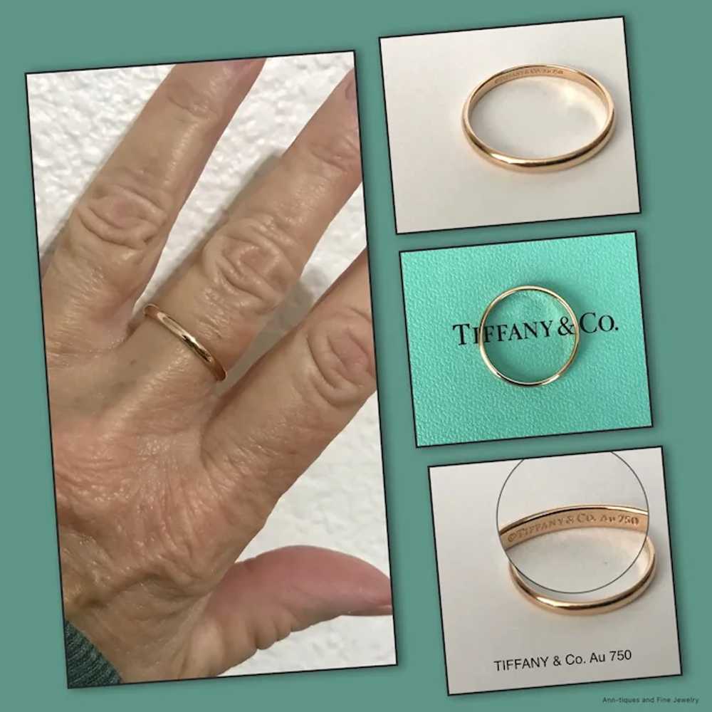 TIFFANY 18K Rose Gold Band Size 8.5 - image 2