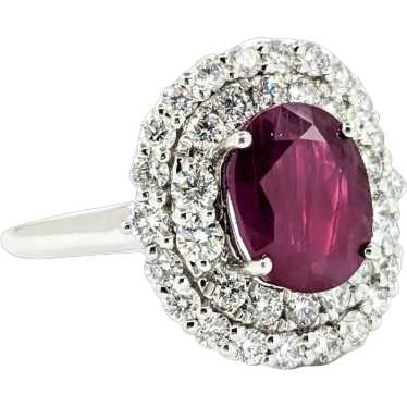 Stunning Ruby and Diamond Ring in Platinum