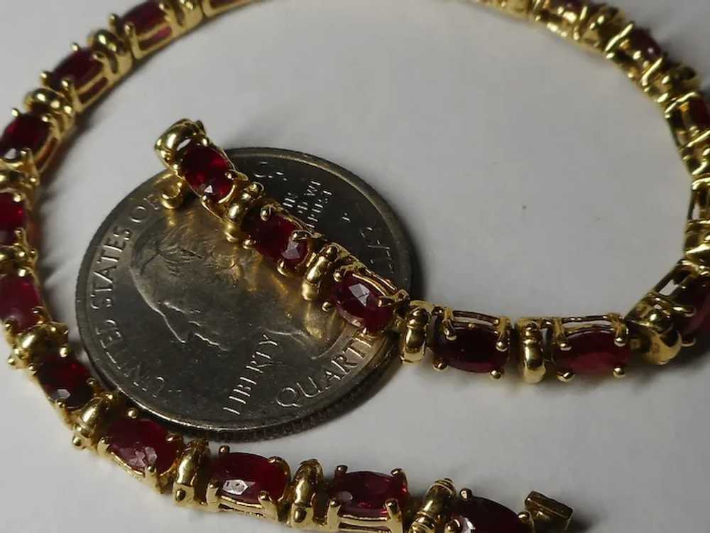 Bracelet 6.00 ctw Natural Ruby 7 Inch - image 3