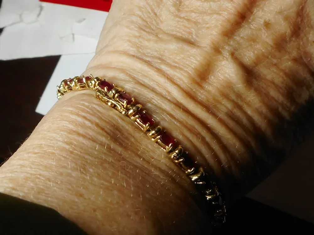 Bracelet 6.00 ctw Natural Ruby 7 Inch - image 4