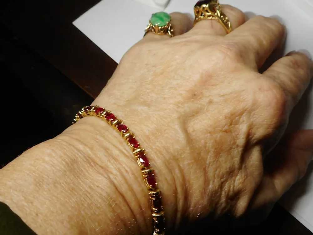 Bracelet 6.00 ctw Natural Ruby 7 Inch - image 5