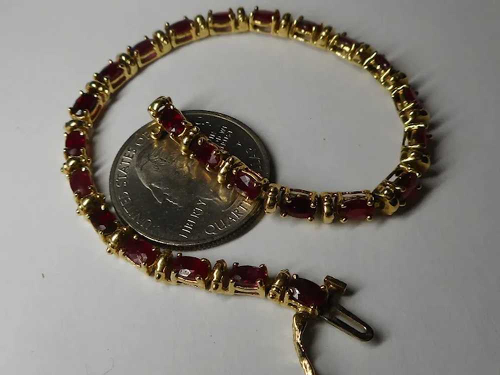 Bracelet 6.00 ctw Natural Ruby 7 Inch - image 7