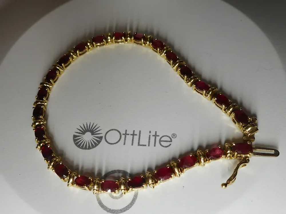 Bracelet 6.00 ctw Natural Ruby 7 Inch - image 9