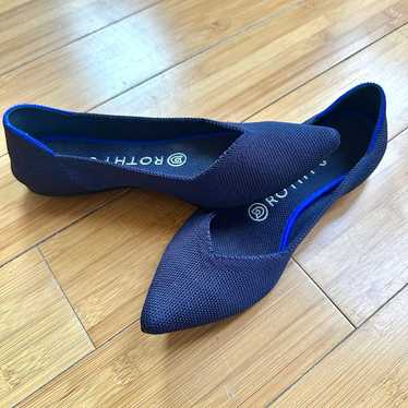 Rothys The Point Flats Navy Size 6.5