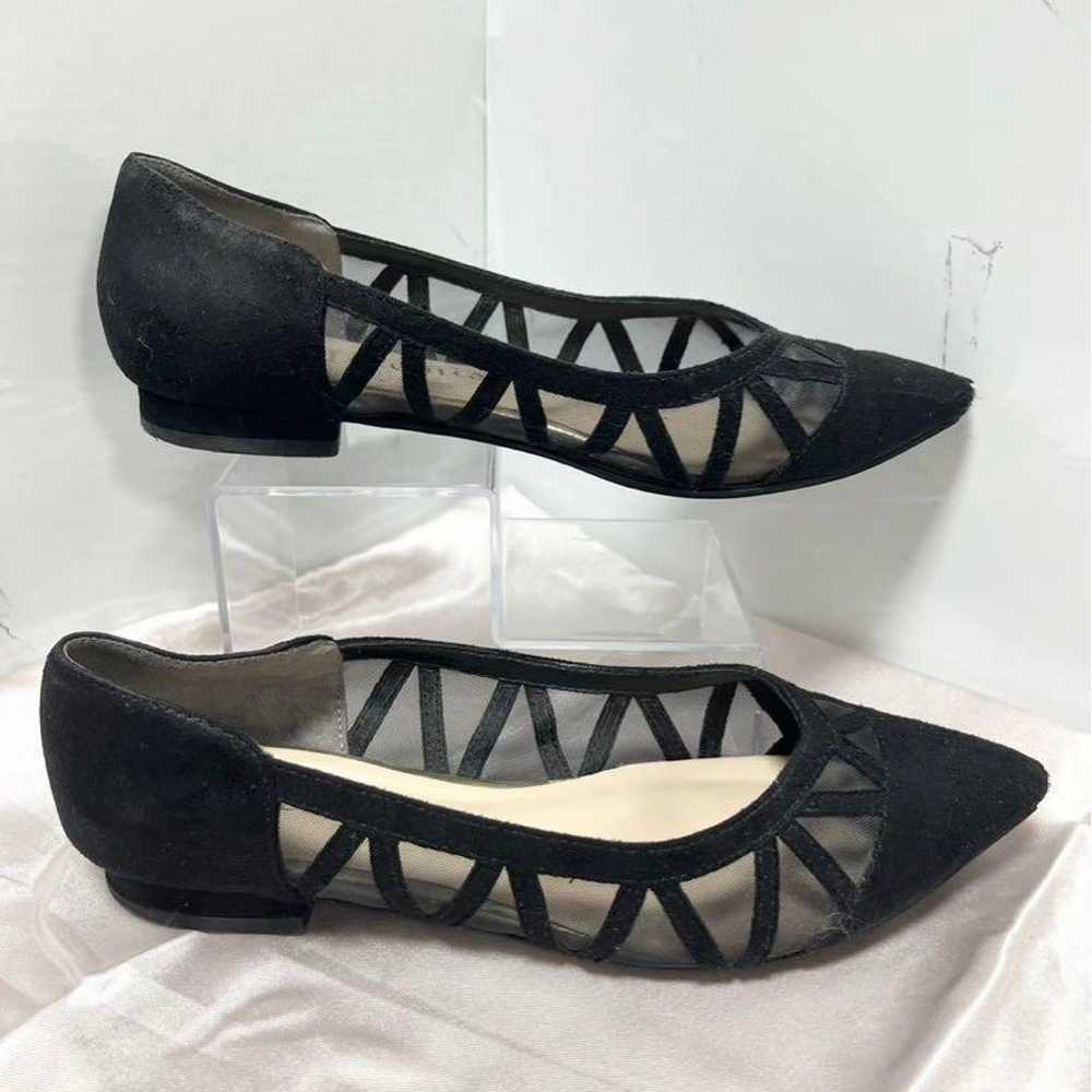 DIANA♡ 22.5cm Black Suede Lace Flat Pumps - image 9