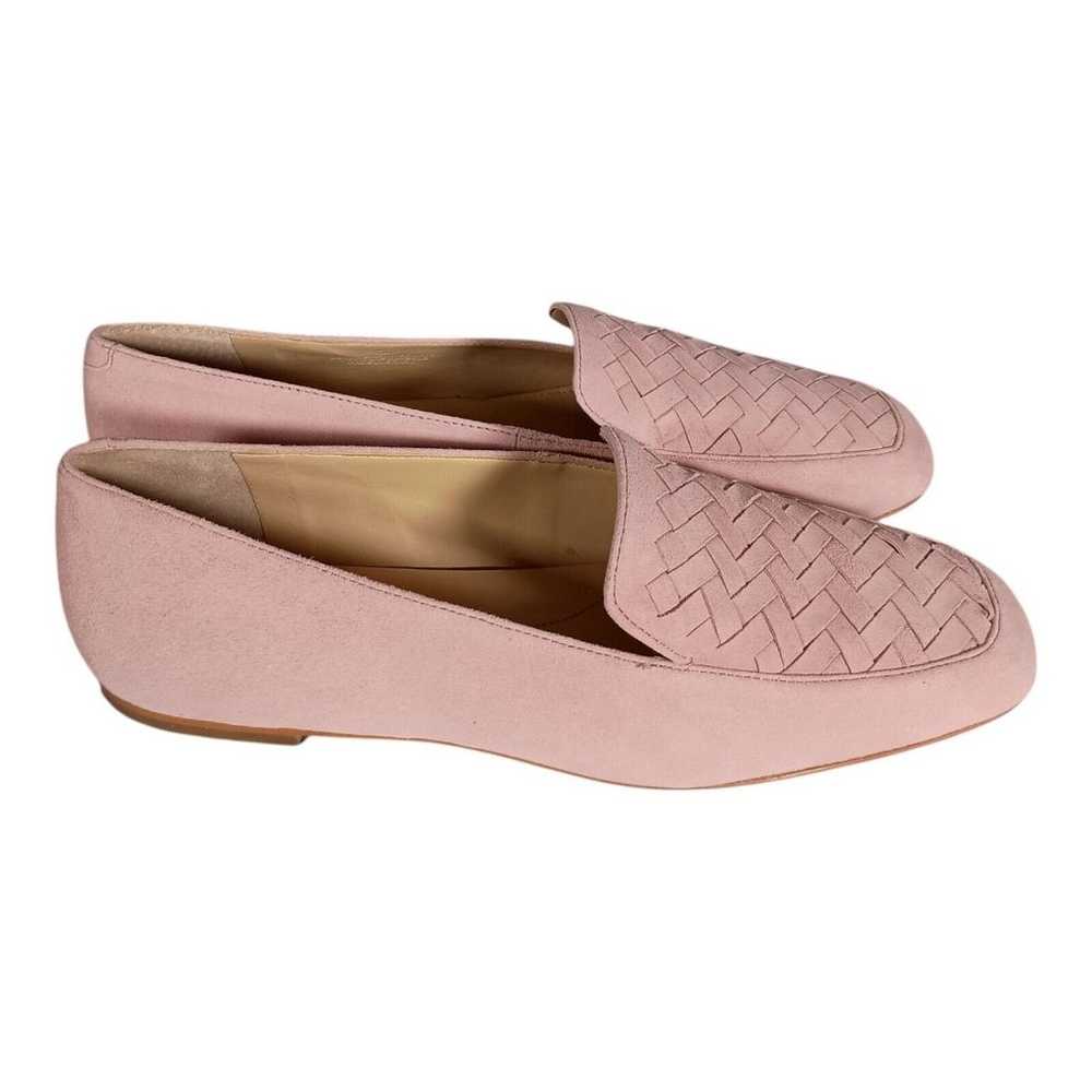 Talbots Loafers Flat Slip On Shoe Woven Pink Sued… - image 2