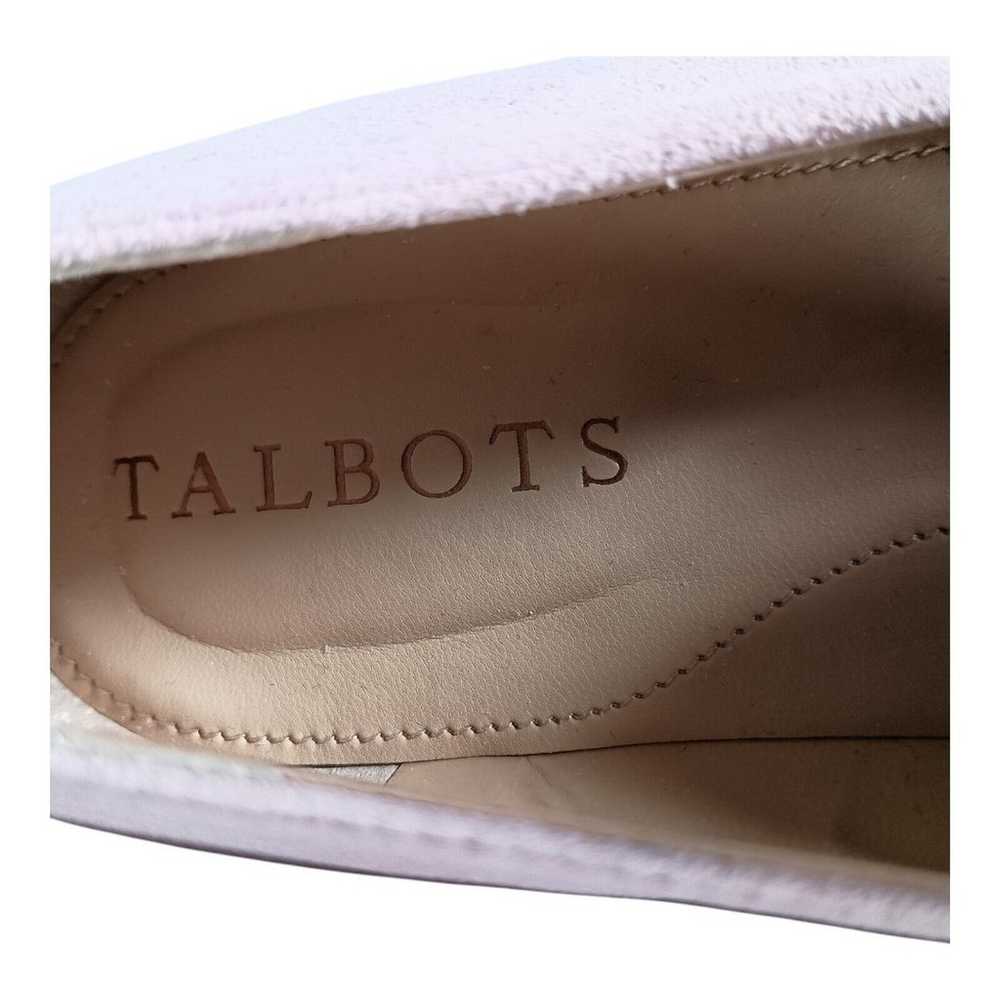 Talbots Loafers Flat Slip On Shoe Woven Pink Sued… - image 5