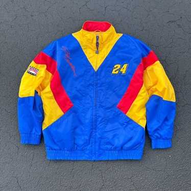 Vintage Nutmeg NASCAR racing hotsell Jeff Gordan Satin Colorblock Bomber Jacket