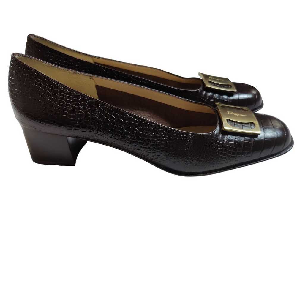 Salvatore Ferragamo 9.5 3A (Extra Narrow) Brown L… - image 11