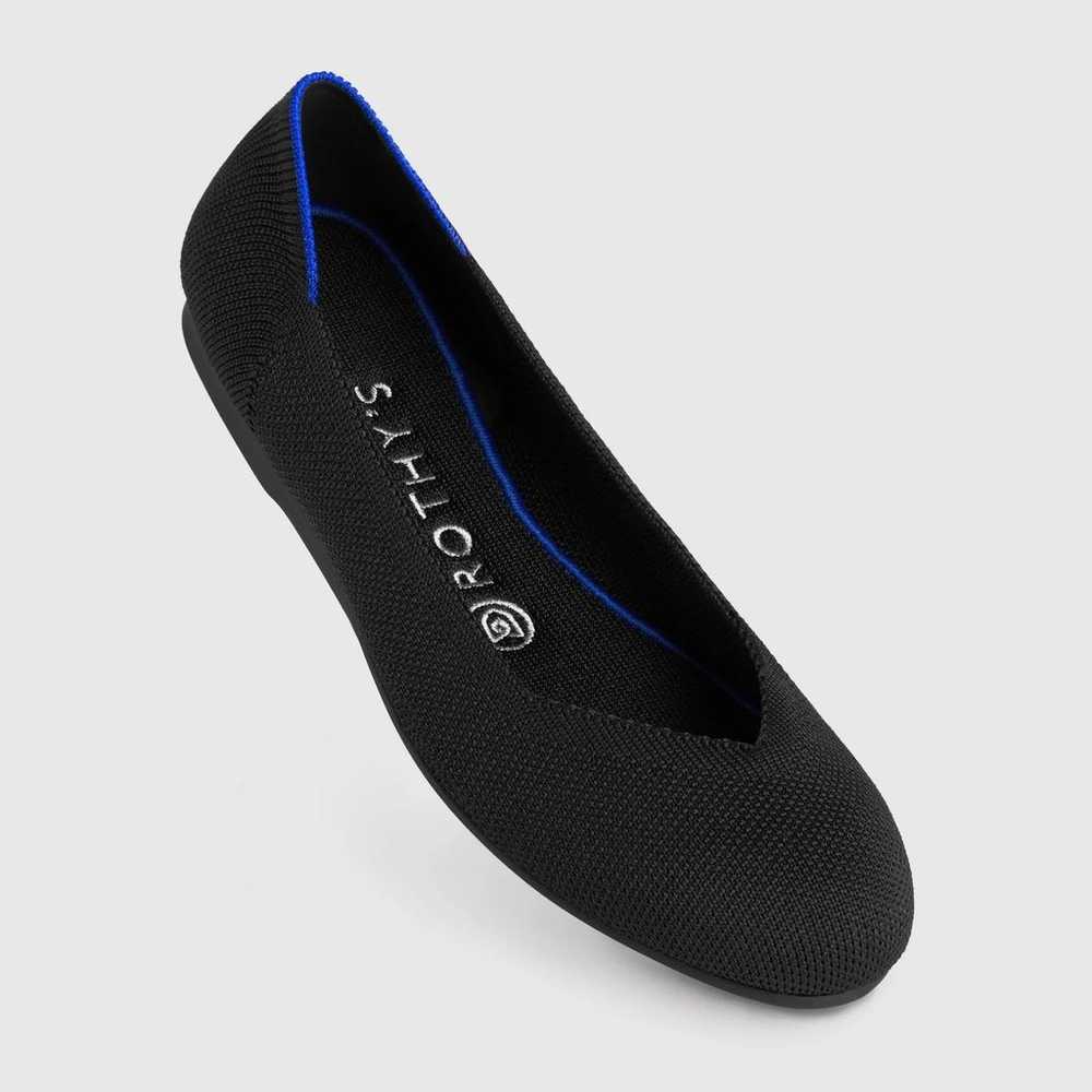 Rothy’s Women’s The Flat in Black Solid Ballet Ro… - image 1