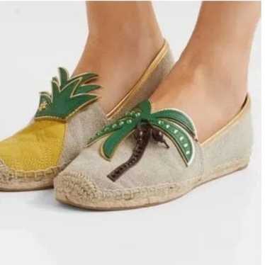 Tory Burch Castaway Embellished Espadrille Flats P