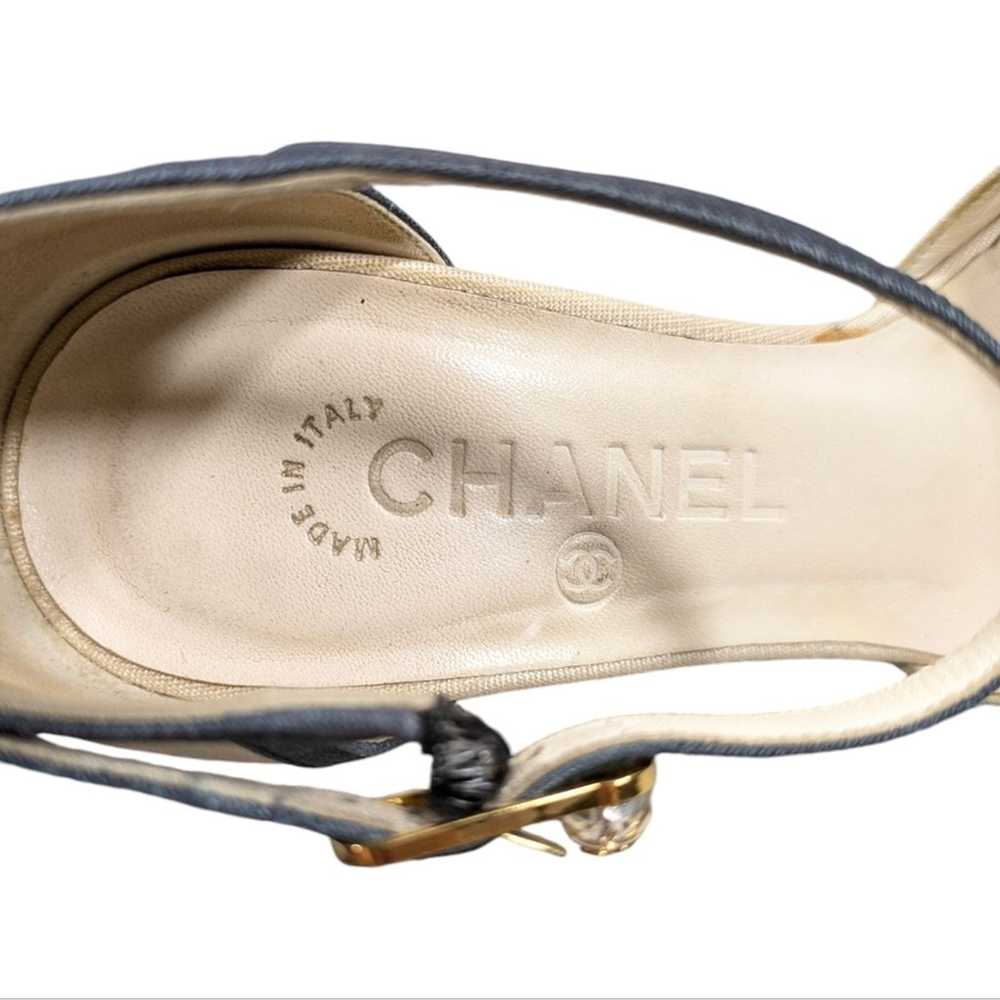 AUTHENTICATED Chanel Vintage  Toe Cap Mary Jane P… - image 9