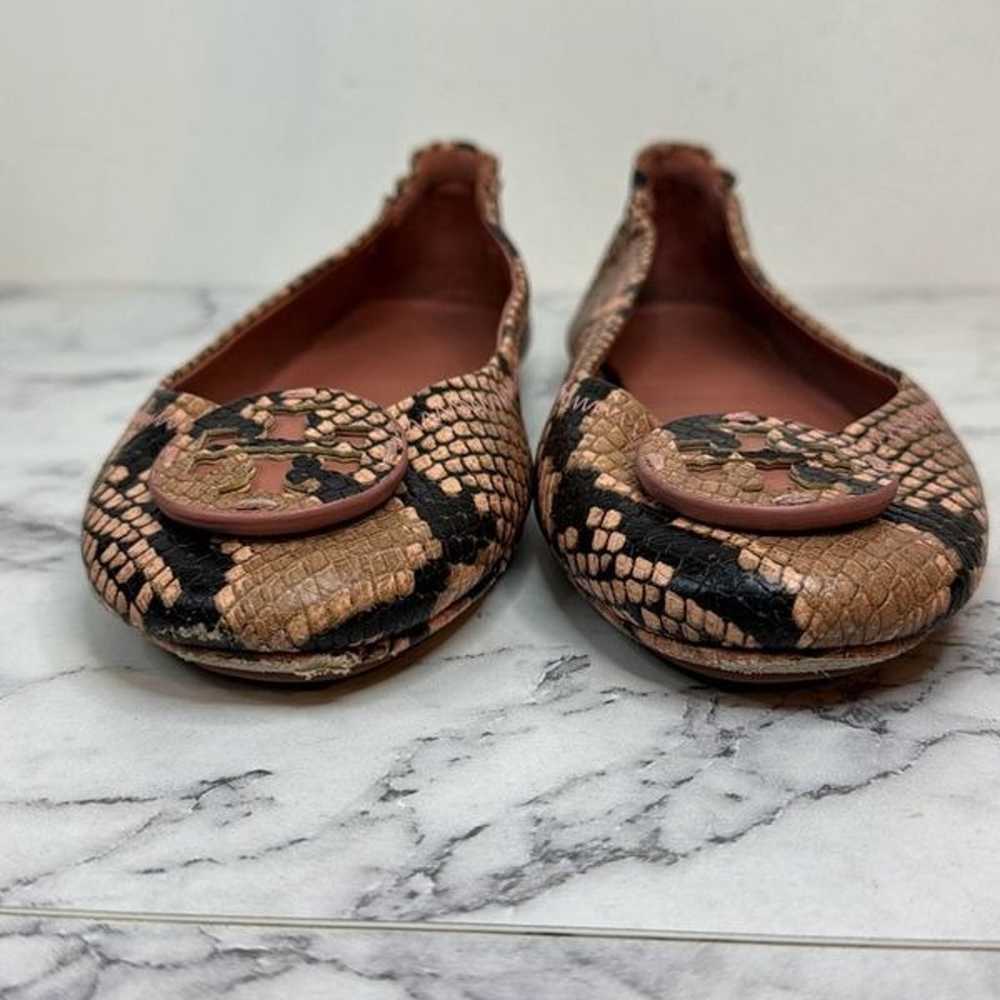 Tory Burch Minnie Travel Snakeskin Ballet Flat 8 - image 3