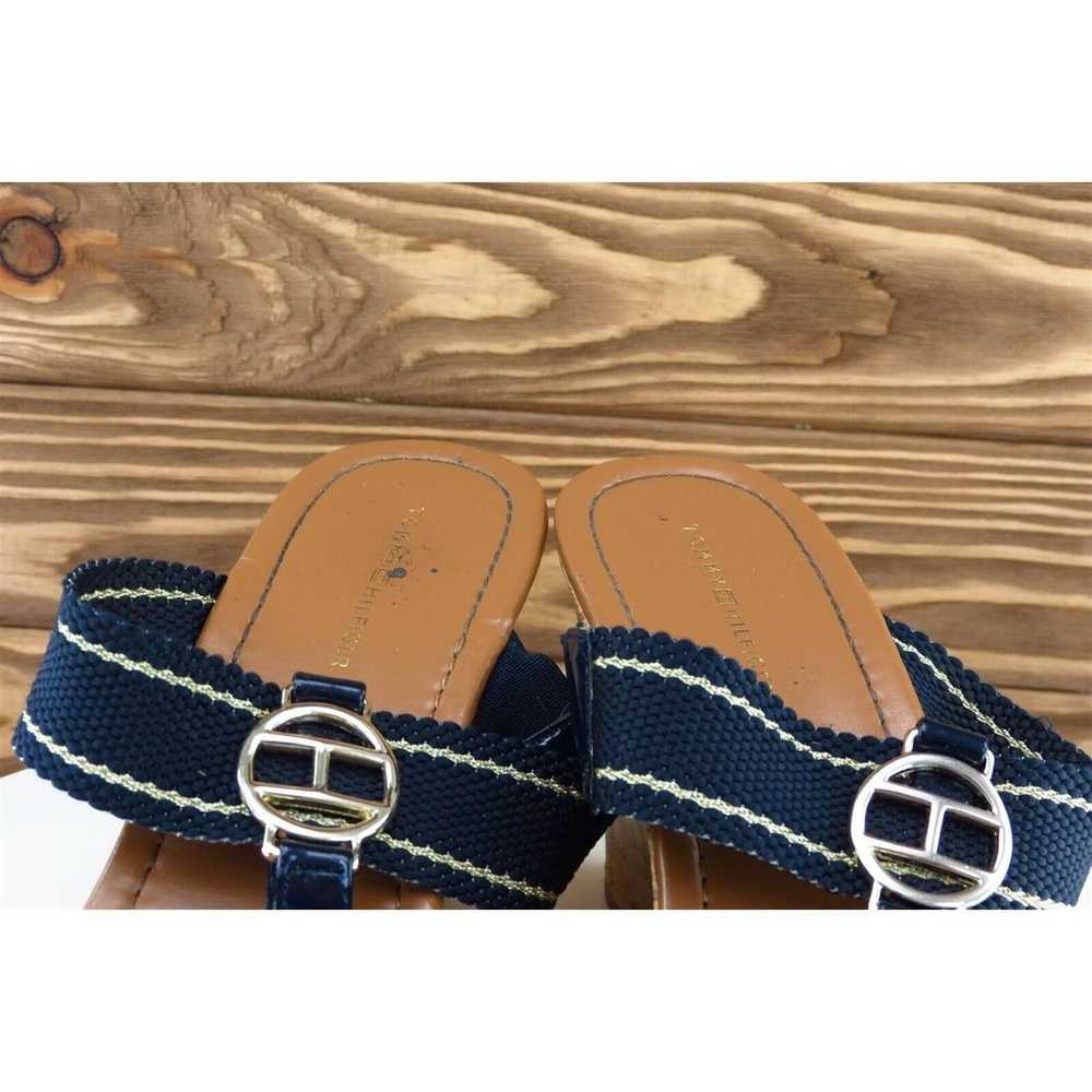 Tommy Hilfiger Sz 8.5 M Dark Blue Flip Flop Fabri… - image 3