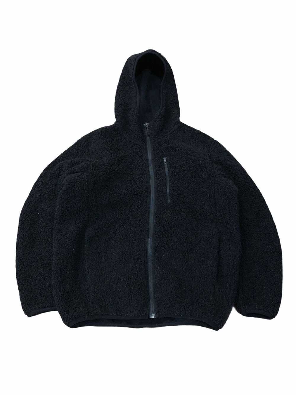 Black × Uniqlo Uniqlo Black Hoodie Sherpa Fleece … - image 1