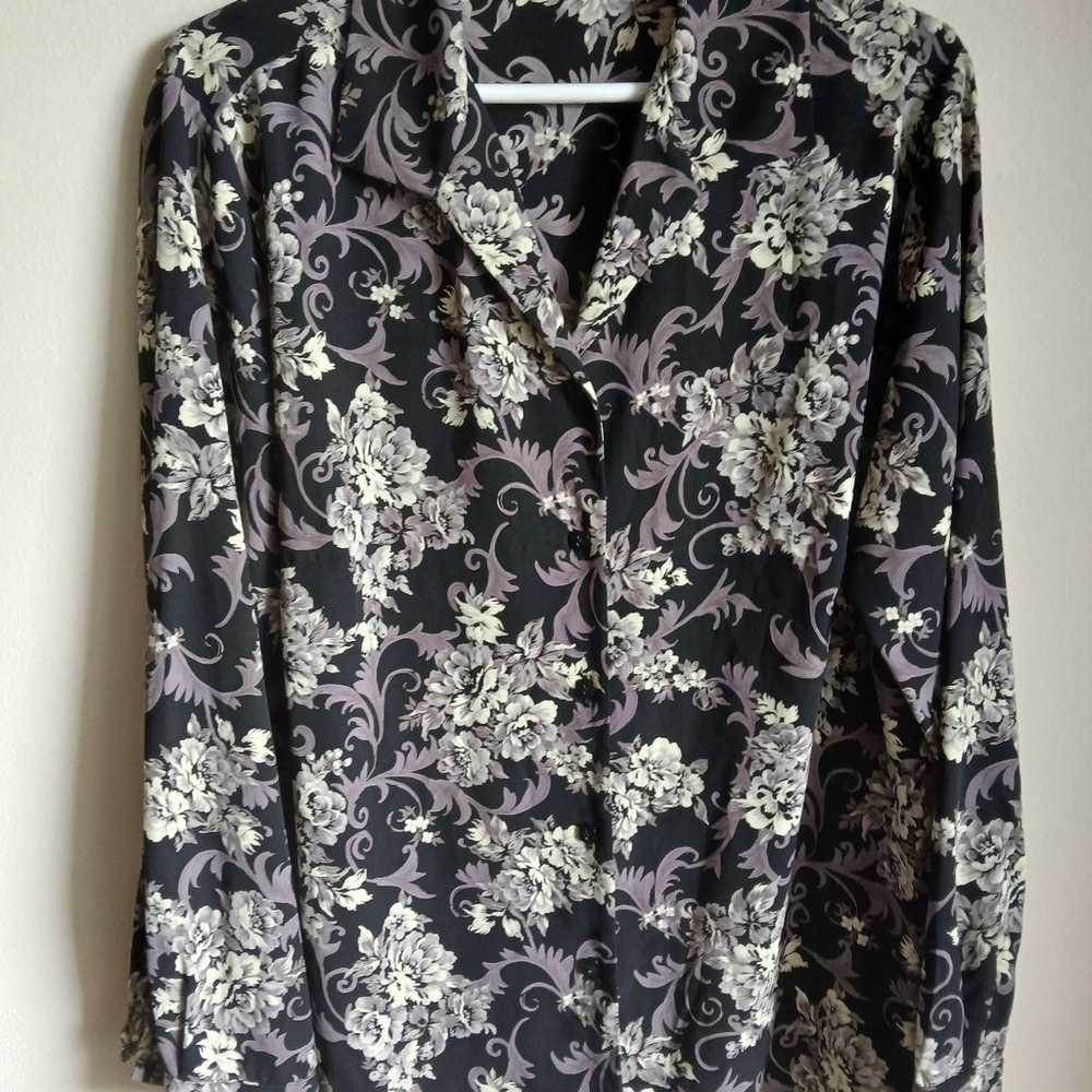 Covington Woman 16W Black Floral Blouse....v21 - image 11