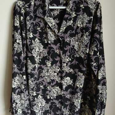 Covington Woman 16W Black Floral Blouse....v21 - image 1