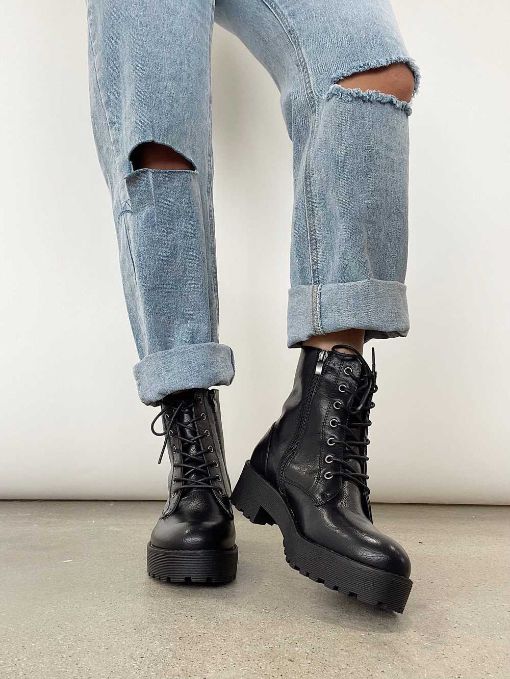 Lane 201 Black Madison Combat Boots - image 3