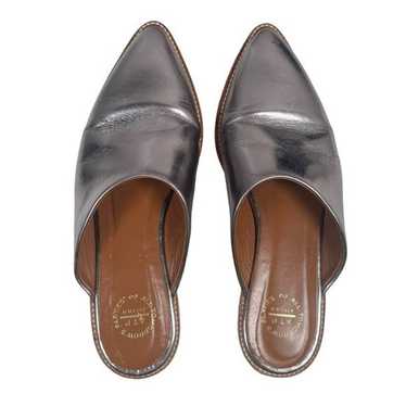 ATP Atelier Anzi Leather Slippers Silver Metallic… - image 1