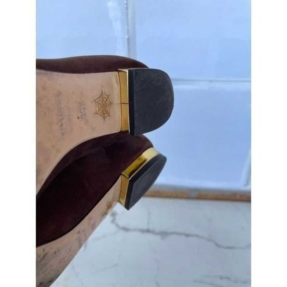 Charlotte Olympia brown suede Taurus Bull flats 3… - image 10