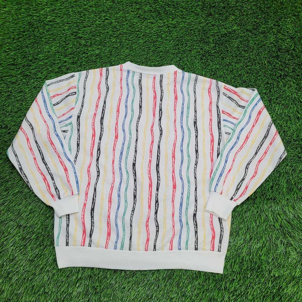 Vintage Vintage Rainbow Stripes Sweater Women Lar… - image 2