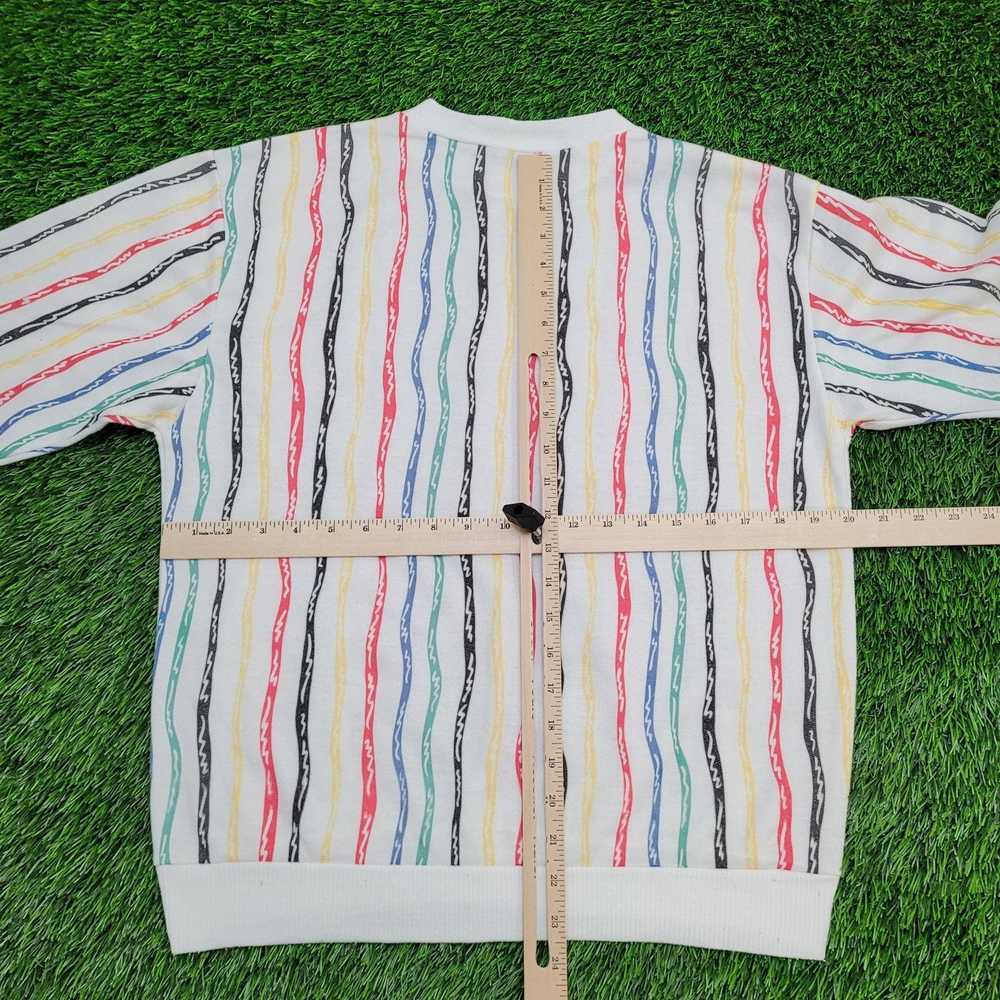 Vintage Vintage Rainbow Stripes Sweater Women Lar… - image 4