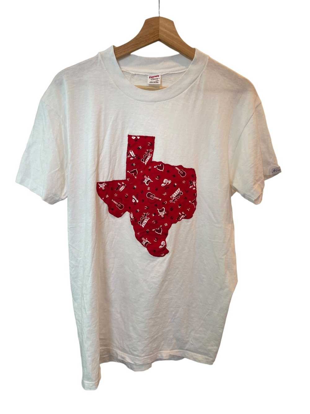 Hanes × Vintage Vintage 90s Texas Bandana T-shirt… - image 1