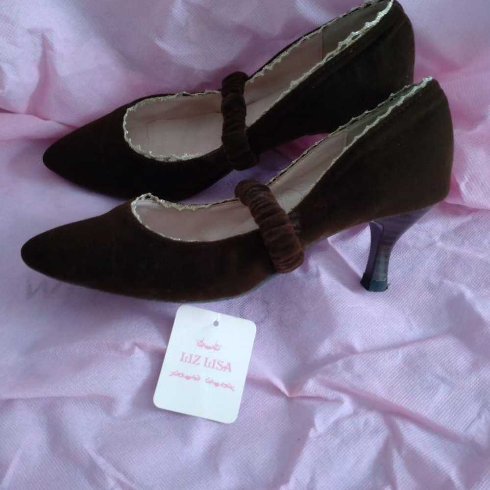 Liz Lisa Brown Suede High Heel Pumps, approximate… - image 2