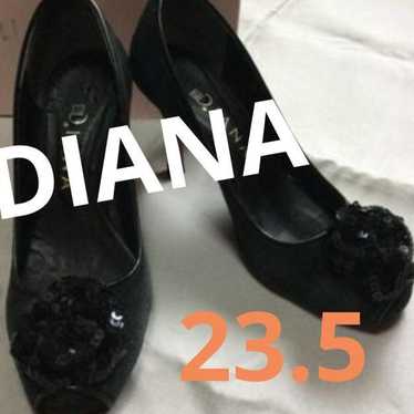 Diana Flower Motif Sequin Pumps Size 23.5, DIANA - image 1