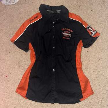 Vintage Harley Davison button up shirt