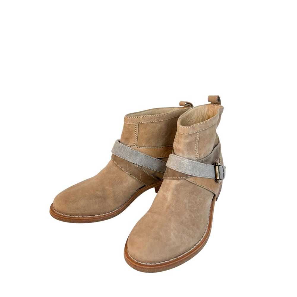 Brunello Cucinelli Leather western boots - image 3